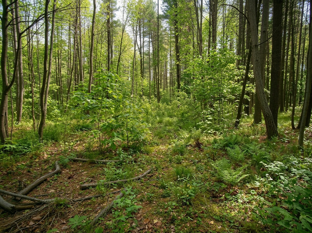 Forest edge fragment → reconnected habitat corridor — for developers, planners, eco-tourism projects. — restored
