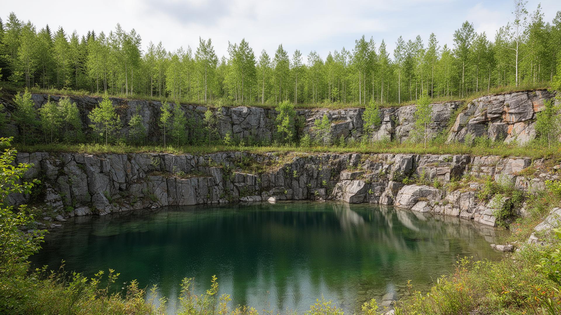 Polycor Inc. quarry restoration, Québec — supporting site photograph